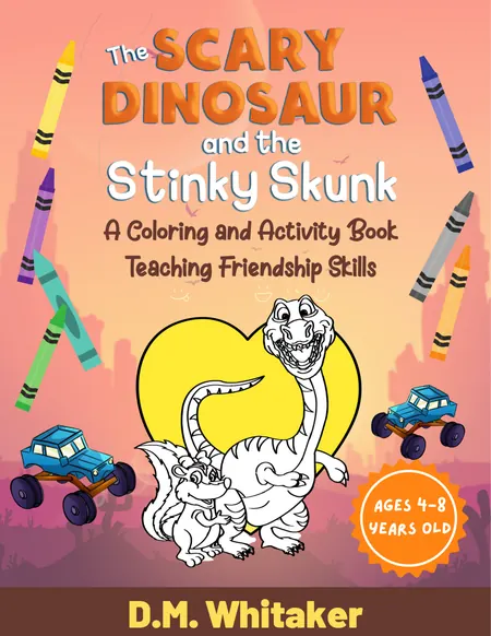Scary Dinosaur Coloring — Friendship Skills